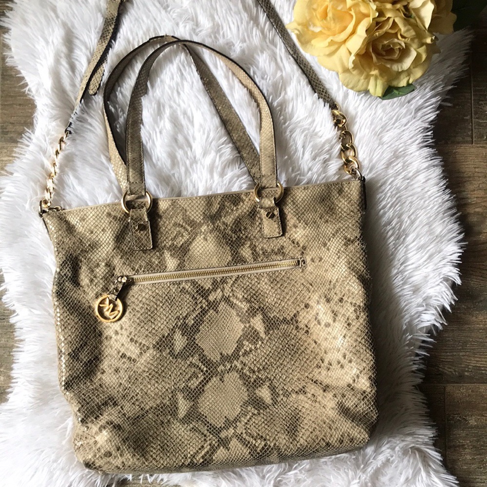 Michael Kors Python Shoulder Bag Tote